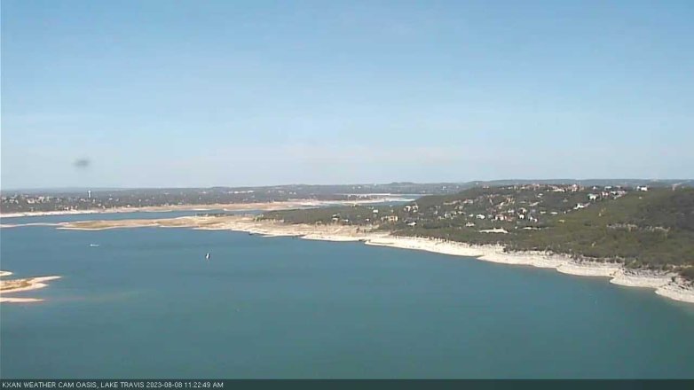 Lake Travis webcam, August 8, 2023 11:25 AM CT
