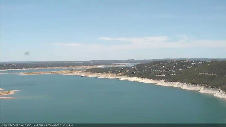 Lake Travis webcam, August 8, 2023 1:45 PM CT