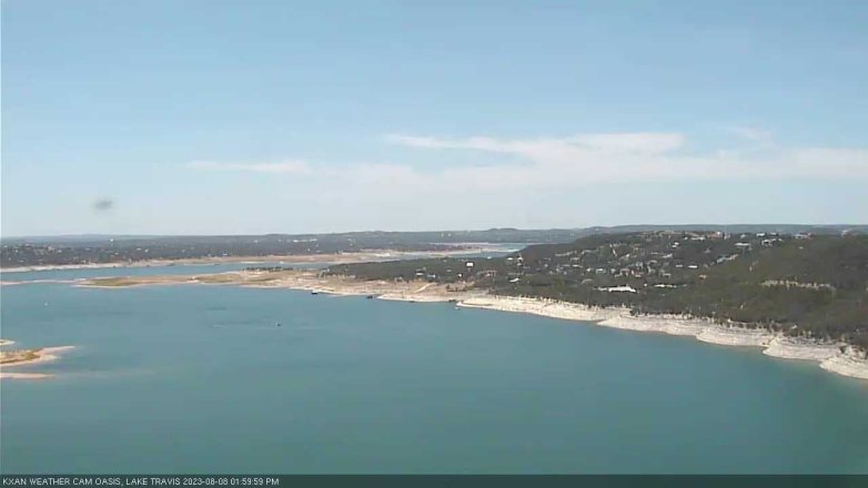 Lake Travis webcam, August 8, 2023 2:00 PM CT