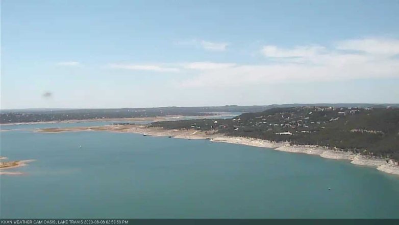 Lake Travis webcam, August 8, 2023 3:00 PM CT