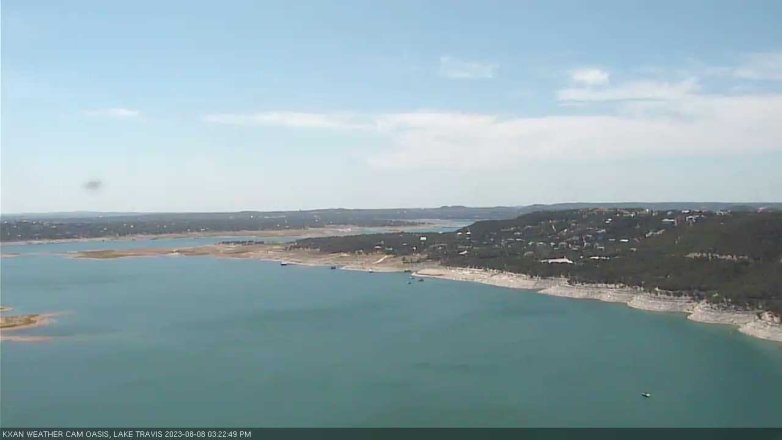 Lake Travis webcam, August 8, 2023 3:25 PM CT