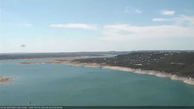 Lake Travis webcam, August 8, 2023 3:45 PM CT