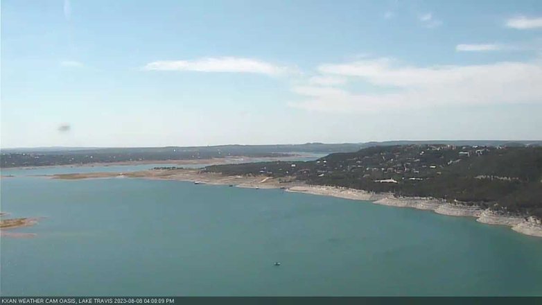 Lake Travis webcam, August 8, 2023 4:00 PM CT