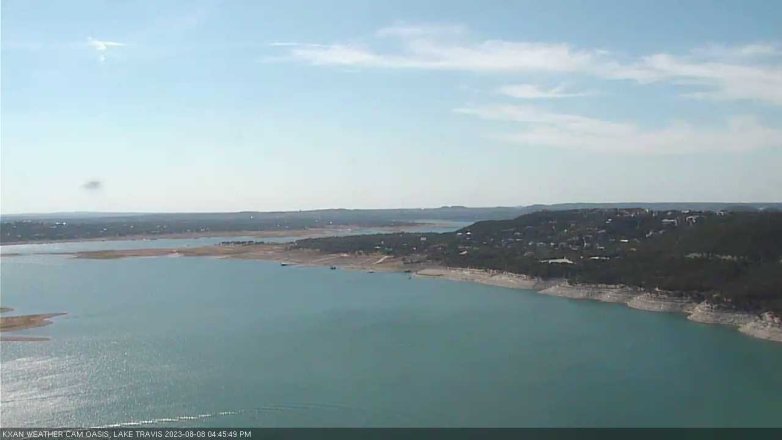 Lake Travis webcam, August 8, 2023 4:45 PM CT