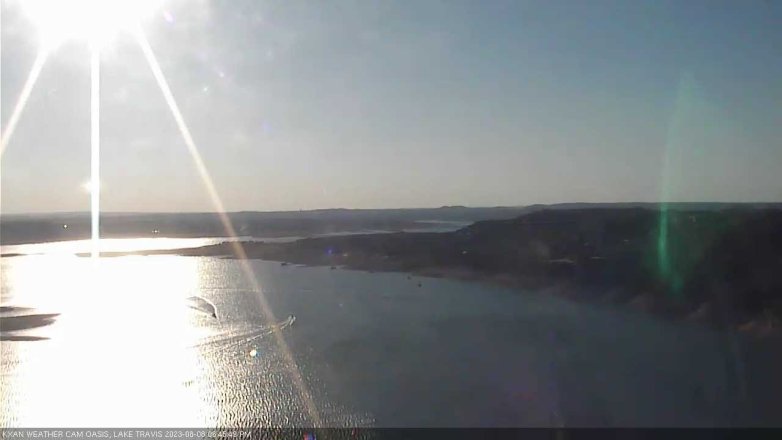 Lake Travis webcam, August 8, 2023 6:45 PM CT
