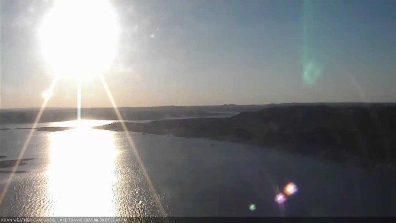 Lake Travis webcam, August 8, 2023 7:25 PM CT