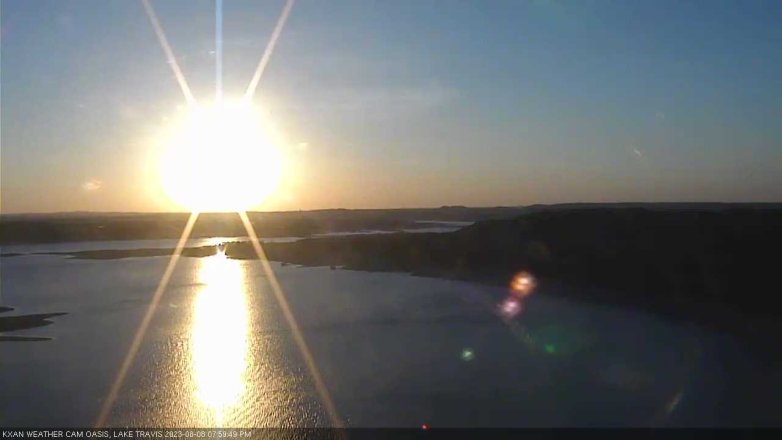 Lake Travis webcam, August 8, 2023 8:00 PM CT