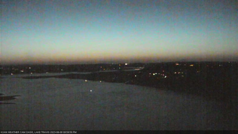 Lake Travis webcam, August 8, 2023 9:00 PM CT