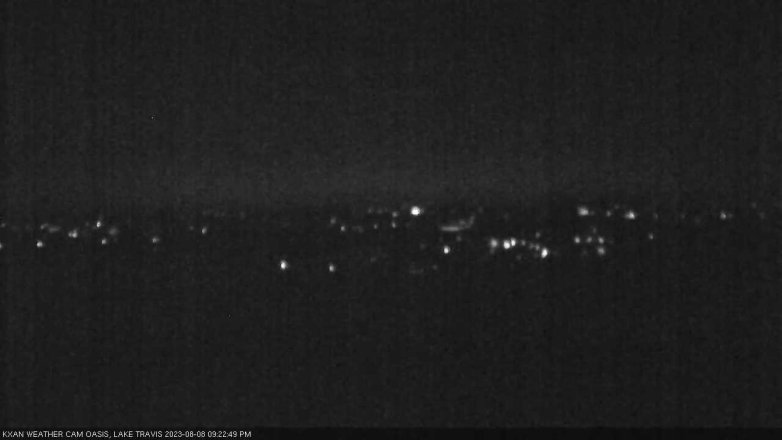 Lake Travis webcam, August 8, 2023 9:25 PM CT