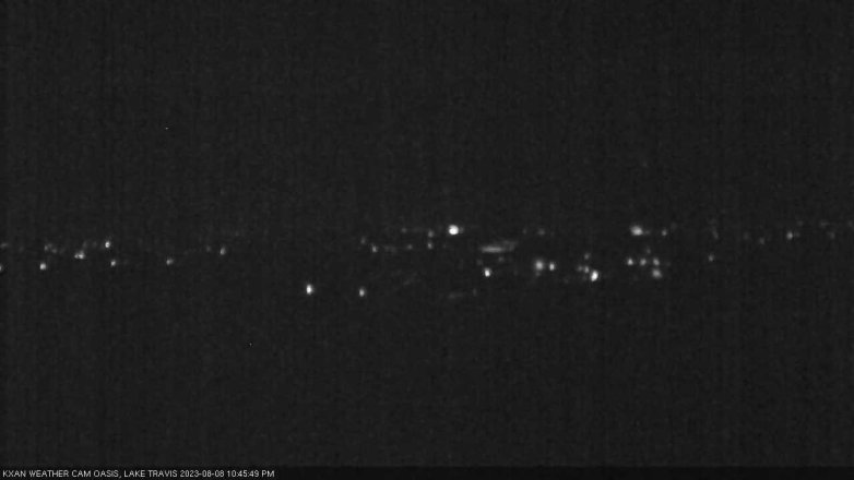 Lake Travis webcam, August 8, 2023 10:45 PM CT
