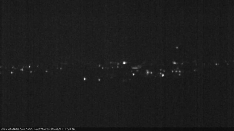 Lake Travis webcam, August 8, 2023 11:25 PM CT
