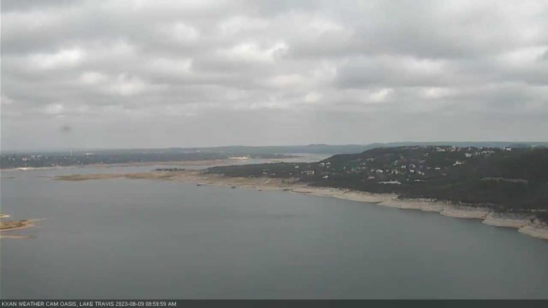 Lake Travis webcam, August 9, 2023 9:00 AM CT