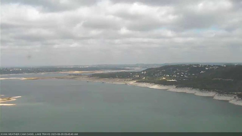 Lake Travis webcam, August 9, 2023 9:45 AM CT