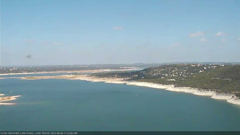 Lake Travis webcam, August 9, 2023 11:25 AM CT