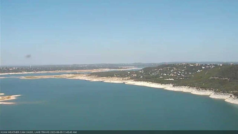 Lake Travis webcam, August 9, 2023 11:45 AM CT