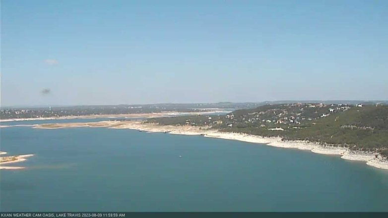 Lake Travis webcam, August 9, 2023 12:00 PM CT