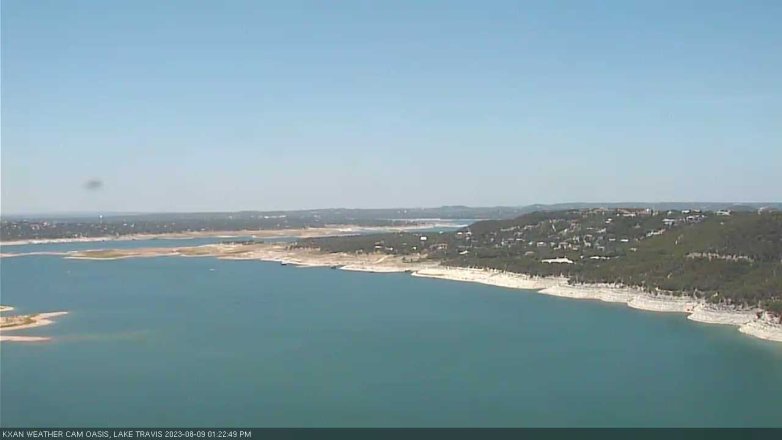 Lake Travis webcam, August 9, 2023 1:25 PM CT