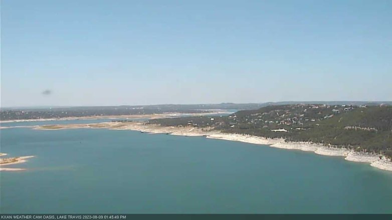 Lake Travis webcam, August 9, 2023 1:45 PM CT