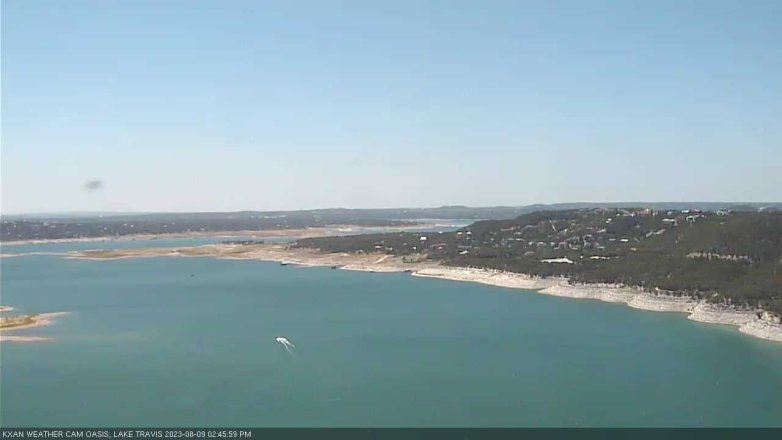 Lake Travis webcam, August 9, 2023 2:45 PM CT