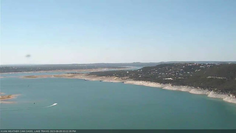 Lake Travis webcam, August 9, 2023 3:25 PM CT