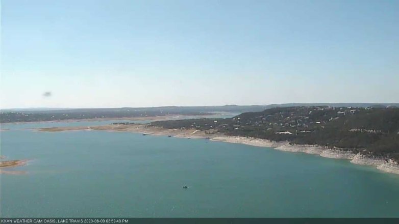 Lake Travis webcam, August 9, 2023 4:00 PM CT