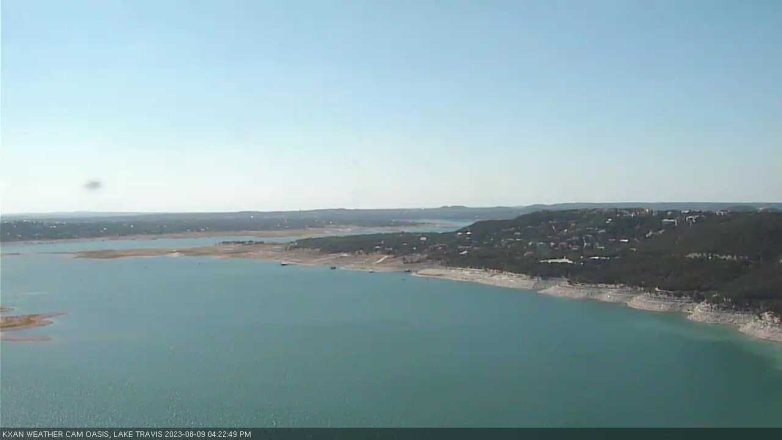 Lake Travis webcam, August 9, 2023 4:25 PM CT
