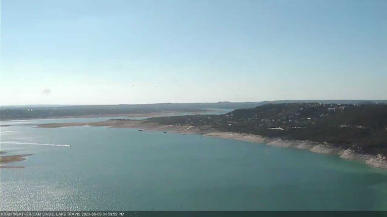 Lake Travis webcam, August 9, 2023 5:00 PM CT