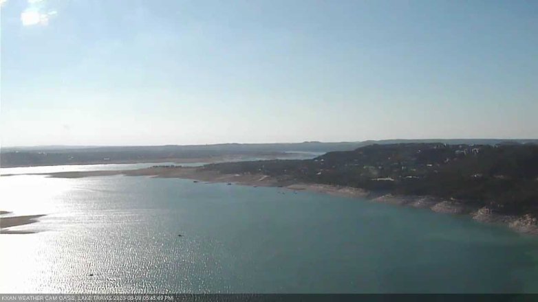 Lake Travis webcam, August 9, 2023 5:45 PM CT