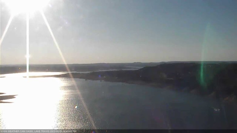 Lake Travis webcam, August 9, 2023 6:45 PM CT