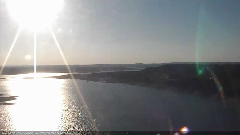 Lake Travis webcam, August 9, 2023 7:00 PM CT