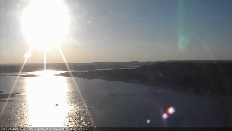 Lake Travis webcam, August 9, 2023 7:25 PM CT