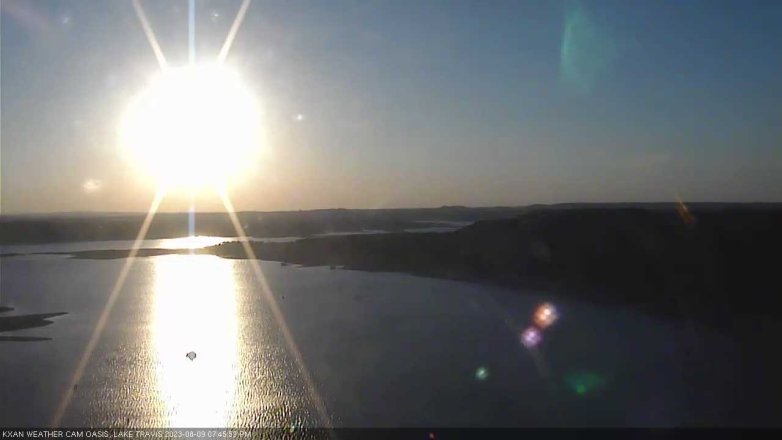 Lake Travis webcam, August 9, 2023 7:45 PM CT