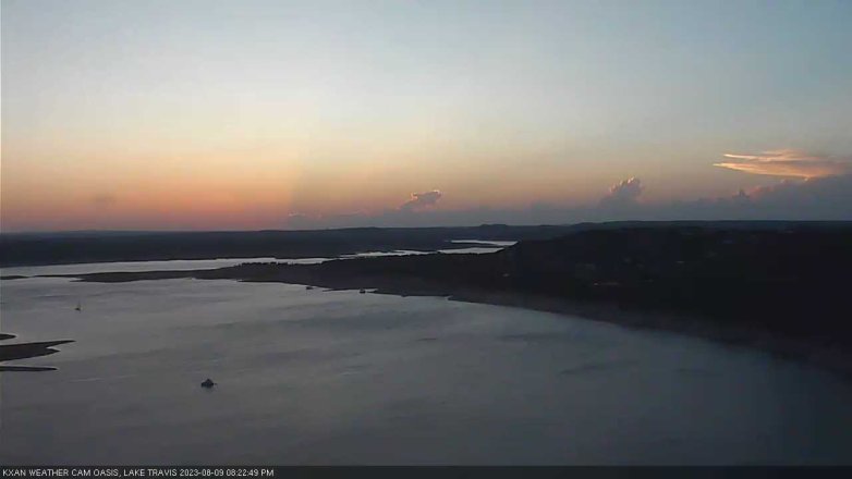 Lake Travis webcam, August 9, 2023 8:25 PM CT