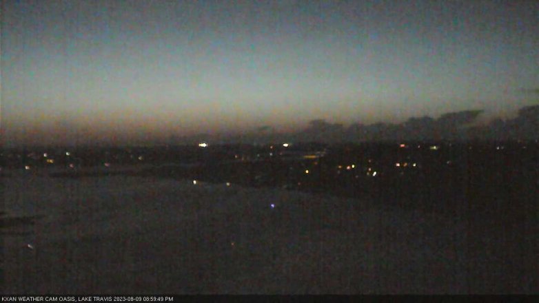 Lake Travis webcam, August 9, 2023 9:00 PM CT