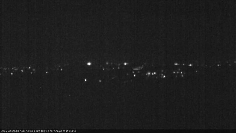 Lake Travis webcam, August 9, 2023 9:45 PM CT