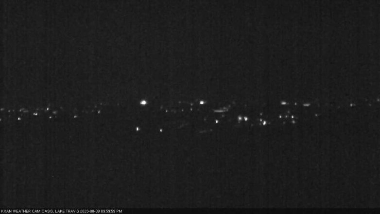 Lake Travis webcam, August 9, 2023 10:00 PM CT