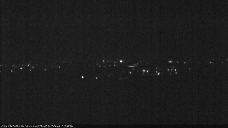 Lake Travis webcam, August 9, 2023 10:25 PM CT