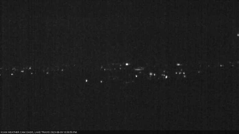 Lake Travis webcam, August 9, 2023 11:00 PM CT