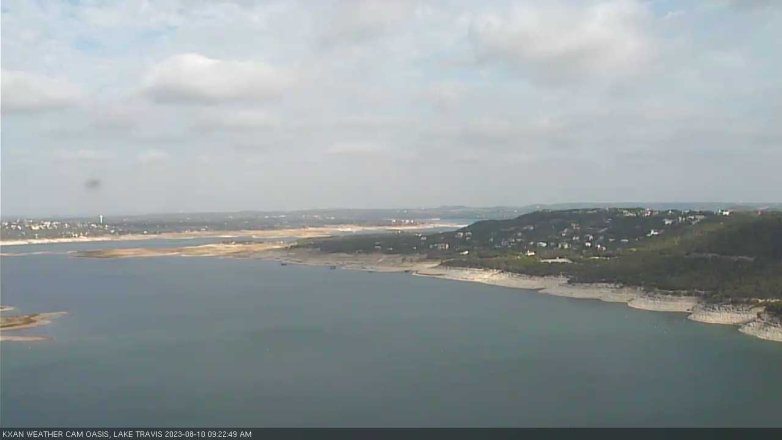 Lake Travis webcam, August 10, 2023 9:25 AM CT