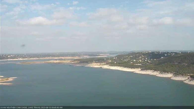 Lake Travis webcam, August 10, 2023 9:45 AM CT
