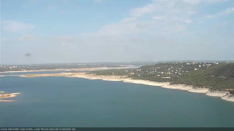Lake Travis webcam, August 10, 2023 10:00 AM CT