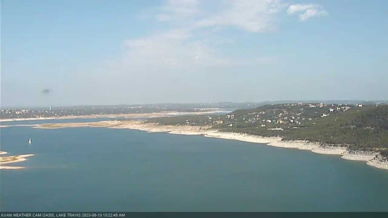 Lake Travis webcam, August 10, 2023 10:25 AM CT