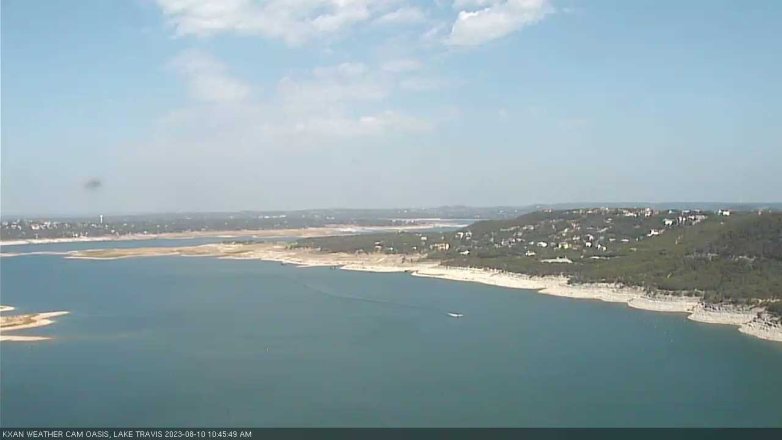 Lake Travis webcam, August 10, 2023 10:45 AM CT