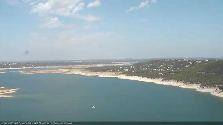 Lake Travis webcam, August 10, 2023 11:00 AM CT