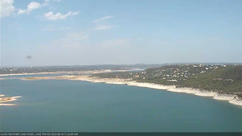Lake Travis webcam, August 10, 2023 11:25 AM CT