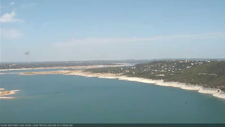 Lake Travis webcam, August 10, 2023 12:00 PM CT