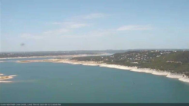 Lake Travis webcam, August 10, 2023 12:45 PM CT