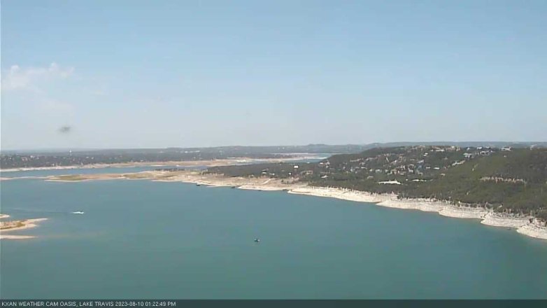 Lake Travis webcam, August 10, 2023 1:25 PM CT