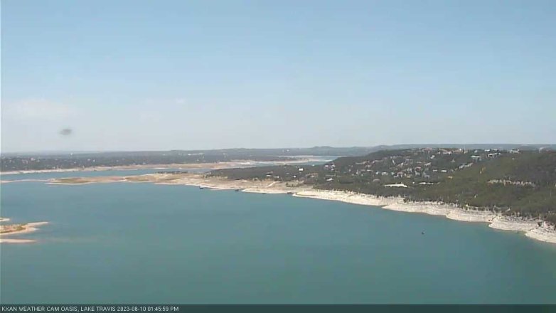 Lake Travis webcam, August 10, 2023 1:45 PM CT