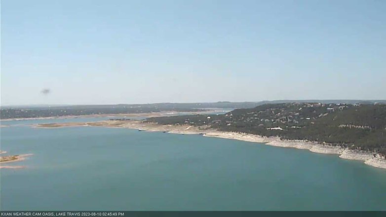 Lake Travis webcam, August 10, 2023 2:45 PM CT